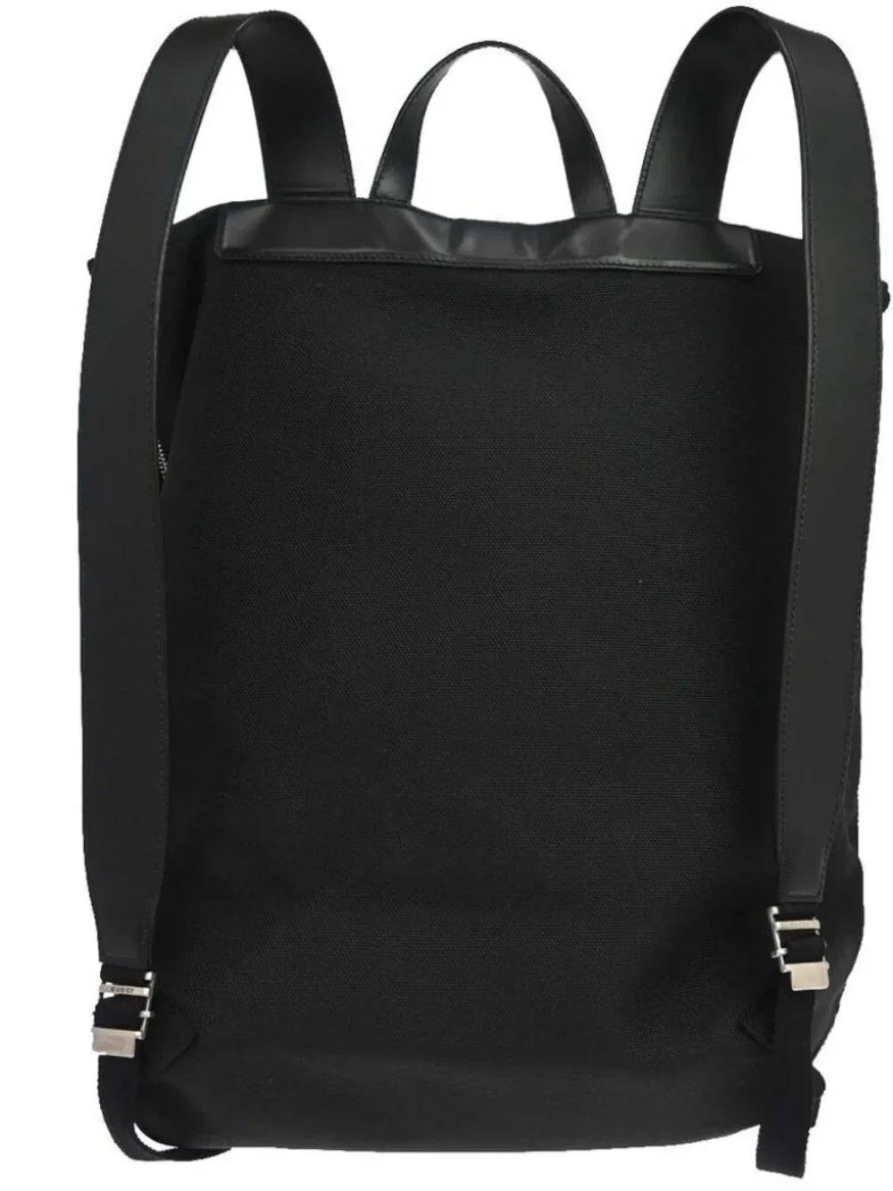 Gucci Black Techno Canvas Web Fold Over Backpack